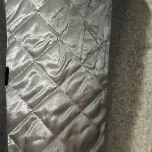 Calvin Klein Wool Blend Double Breasted Pea Coat Removable Hood Women’s Size 8 - Picture 7 of 10